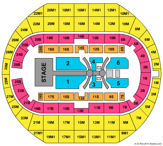 Propst Arena At the Von Braun Center Rascal Flatts Seating Chart